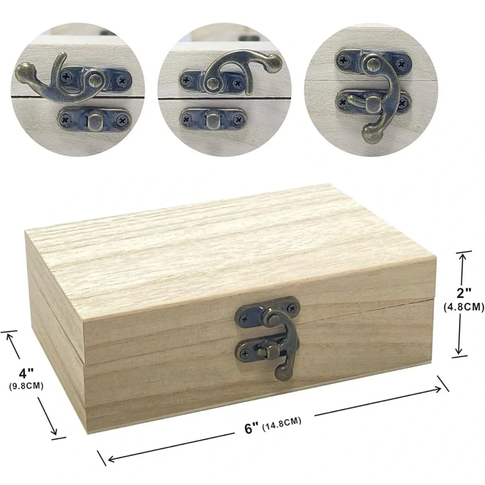 Jewelry Treasure Small Wooden Box